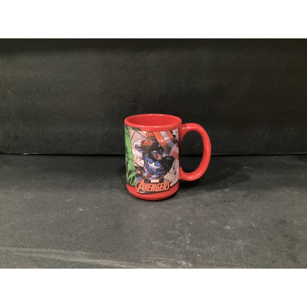 Marvel Avengers Red Coffee Cup Mug Captain America Hulk Iron Man  14 Oz